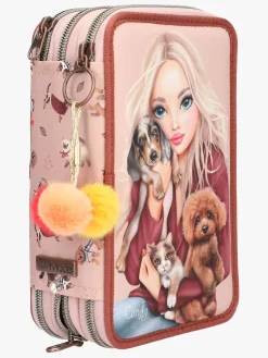 Kreativt Legetøj-TOPModel FUR-EVER FRIENDS Penalhus med 3 Rum Lyserød