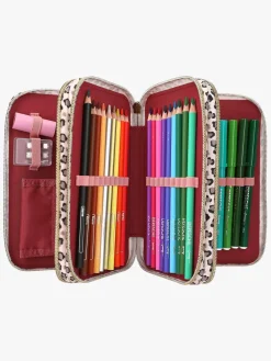 Kreativt Legetøj-TOPModel LEOHEART Penalhus med 3 Rum Hayden Lyserød