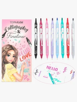 Kreativt Legetøj-TOPModel Skrivesæt 8-pak, Calligraphy & Fineliner