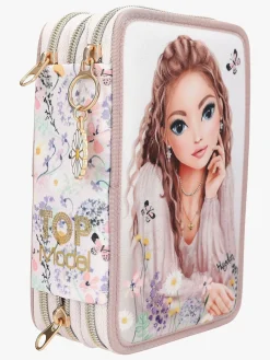 Kreativt Legetøj-TOPModel SUMMER FEELING Penalhus med 3 Rum, Light pink Lyserød