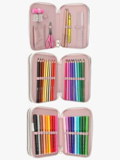 Kreativt Legetøj-TOPModel SUMMER FEELING Penalhus med 3 Rum, Light pink Lyserød