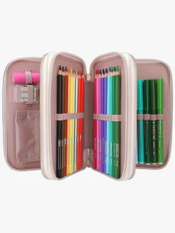 Kreativt Legetøj-TOPModel SUMMER FEELING Penalhus med 3 Rum, Light pink Lyserød