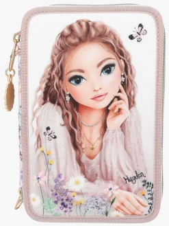 Kreativt Legetøj-TOPModel SUMMER FEELING Penalhus med 3 Rum, Light pink Lyserød