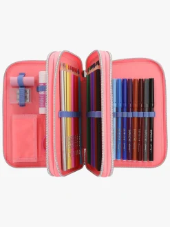 Kreativt Legetøj-TOPModel Tredelt Penalhus med Pailletter Lyserød