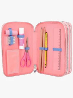 Kreativt Legetøj-TOPModel Tredelt Penalhus med Pailletter Lyserød