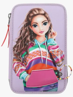 Kreativt Legetøj-TOPModel Tredelt Penalhus med Magnetisk Uro Joy Lilla