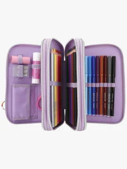 Kreativt Legetøj-TOPModel Tredelt Penalhus med Magnetisk Uro Joy Lilla