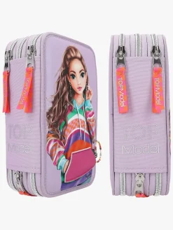 Kreativt Legetøj-TOPModel Tredelt Penalhus med Magnetisk Uro Joy Lilla