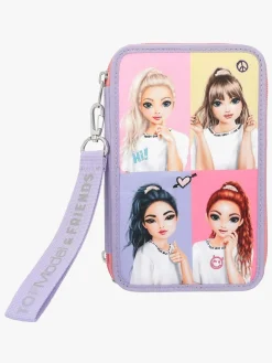 Kreativt Legetøj-TOPModel Tredelt Penalhus Snap Shots Lilla/Flerfarvet