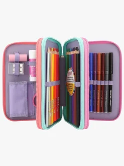 Kreativt Legetøj-TOPModel Tredelt Penalhus Snap Shots Lilla/Flerfarvet