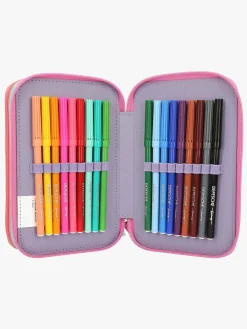 Kreativt Legetøj-TOPModel Tredelt Penalhus Snap Shots Lilla/Flerfarvet