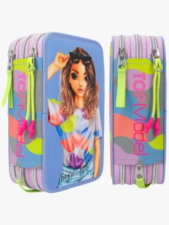 Kreativt Legetøj-TOPModel Tredelt Penalhus Flash Blå