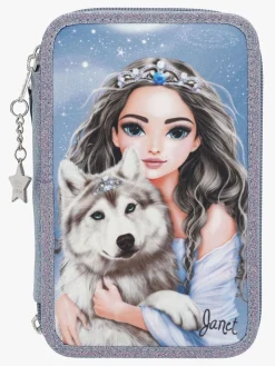 Kreativt Legetøj-TOPModel Tredelt Penalhus Wolf Flerfarvet