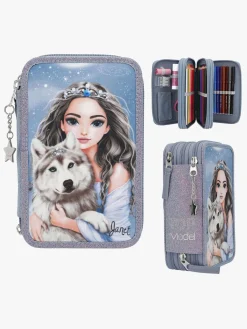 Kreativt Legetøj-TOPModel Tredelt Penalhus Wolf Flerfarvet