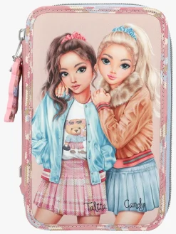 Kreativt Legetøj-TOPModel Tredelt Penalhus Team Teddy Beige