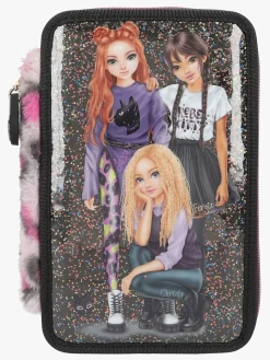 Kreativt Legetøj-TOPModel Tredelt Penalhus Rebel Kitty Flerfarvet