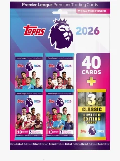 Spil & Puslespil-Topps Premier League Samlekort Mega Multipack 43 Stk.