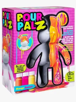 Kreativt Legetøj-TOYMONSTER POUR PALZ DIY-sæt Mal Din Egen Bjørn, Mango Sunset