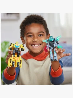 Legetøjsfigurer-Transformers EarthSpark Cyber-Combiner Figursæt Bumblebee & Mo Malto Flerfarvet