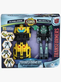 Legetøjsfigurer-Transformers EarthSpark Cyber-Combiner Figursæt Bumblebee & Mo Malto Flerfarvet
