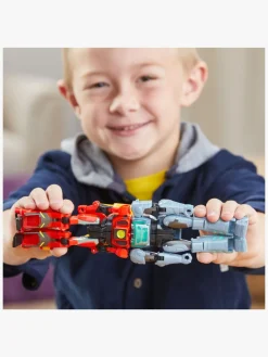 Legetøjsfigurer-Transformers EarthSpark Cyber-Combiner Figursæt Terran Twitch & Robby Malto Flerfarvet