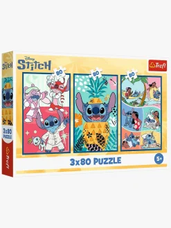 Spil & Puslespil-Trefl Lilo & Stitch Puslespil 3x80 Brikker