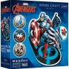 Spil & Puslespil-MarvelAvengers Trefl Wood Craft Origin Marvel Avengers Puslespil Fearless Captain America 160 Brikker