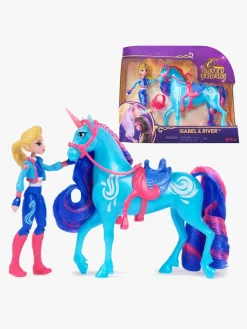 Legetøjsfigurer-UnicornAcademy Unicorn Academy Figursæt Isabel & River Blå