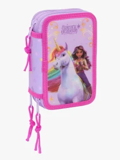 Kreativt Legetøj-UnicornAcademy Unicorn Academy Penalhus med 3 Rum, Lilla