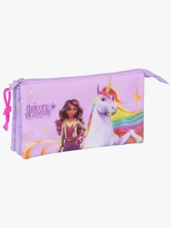 Kreativt Legetøj-UnicornAcademy Unicorn Academy Penalhus med 3 Rum, Lilla