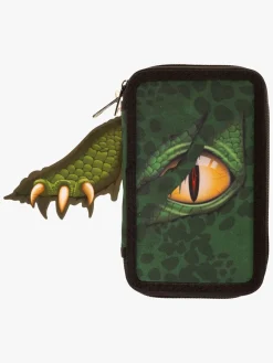 Kreativt Legetøj-ValiantDino Valiant Dino Dobbelt Penalhus, Grøn