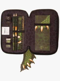 Kreativt Legetøj-ValiantDino Valiant Dino Dobbelt Penalhus, Grøn