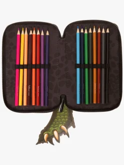 Kreativt Legetøj-ValiantDino Valiant Dino Dobbelt Penalhus, Grøn