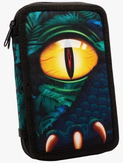 Kreativt Legetøj-ValiantDino Valiant Dino T-REX Adventure  Fyldt Dobbelt Penalhus, Grøn