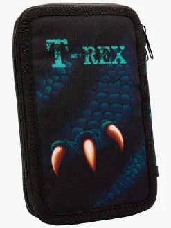 Kreativt Legetøj-ValiantDino Valiant Dino T-REX Adventure  Fyldt Dobbelt Penalhus, Grøn