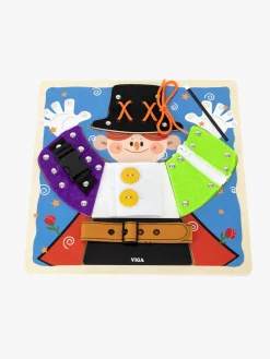 Babylegetøj-VIGA Aktivitetstavle Klæd Din Tryllekunstner På