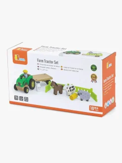 Legetøjsbiler & -Fartøjer-VIGA Farm Traktor med Anhængervogn