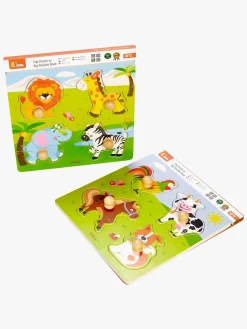 Spil & Puslespil-VIGA Knoppuslespil Dyr, 2-pak