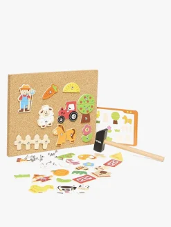 Kreativt Legetøj-VIGA Kreasæt Byg Din Bondegård Rød/Beige