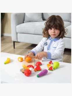 Rolleleg-VIGA Legesæt Skærebræt med Kniv & Mad