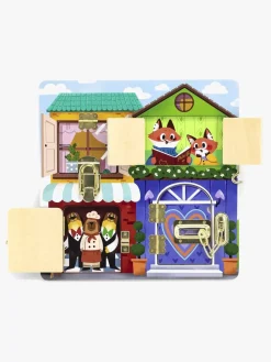 Legetøj Til Børn På 0-10 År|Spil & Puslespil-VIGA Låsebræt Dyr