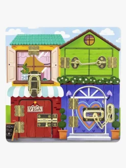 Legetøj Til Børn På 0-10 År|Spil & Puslespil-VIGA Låsebræt Dyr