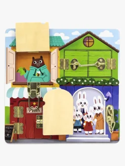 Legetøj Til Børn På 0-10 År|Spil & Puslespil-VIGA Låsebræt Dyr