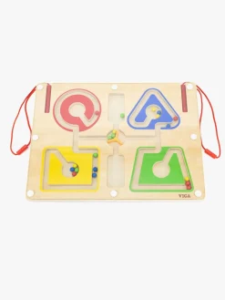 Babylegetøj|Lærerig Leg-VIGA Magnet-labyrint & Tælle- og Farvesorteringstavle
