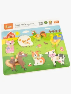 Legetøj Til Børn På 0-10 År|Spil & Puslespil-VIGA Puslespil med Dyrelyde Flerfarvet