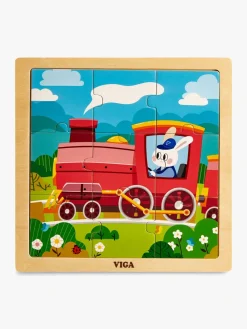 Spil & Puslespil|Legetøj Til Børn På 0-10 År-VIGA Puslespil 4-pak Køretøj