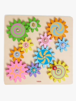 Spil & Puslespil-VIGA Puslespil Tandhjul