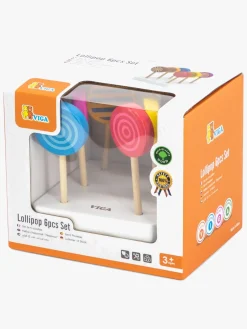 Rolleleg-VIGA Slikpinde-sæt 6 Stk. Flerfarvet