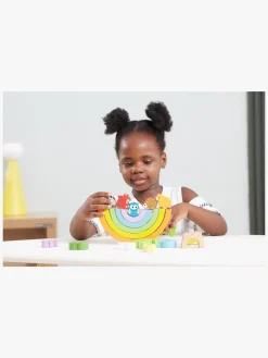 Babylegetøj-VIGA Stableklodser Regnbue 19 Dele