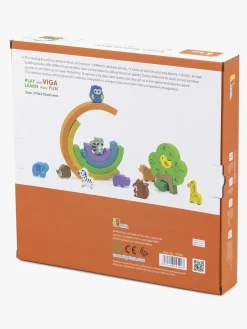 Babylegetøj-VIGA Stableklodser Regnbue 19 Dele